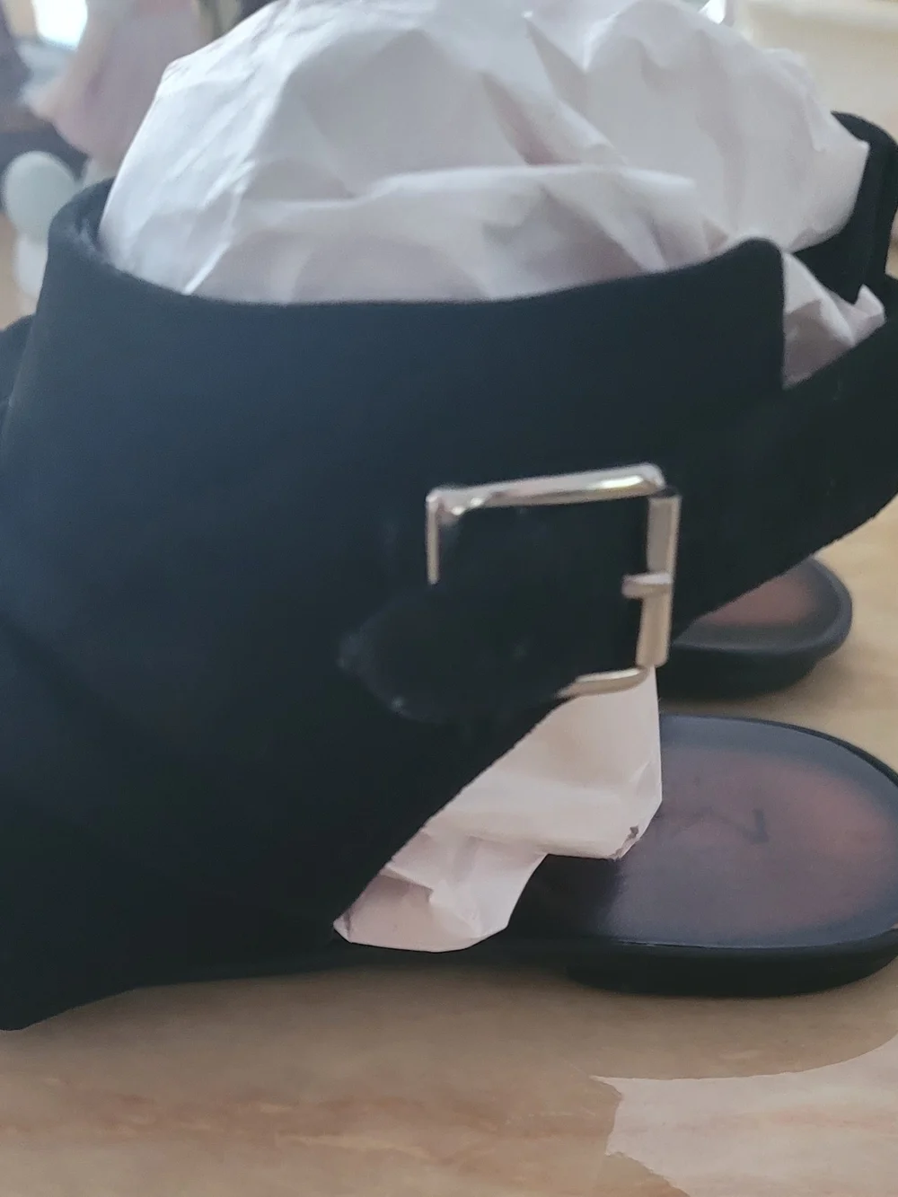 MIA Black Gladiator sandals with flat soles - Picture 4 of 5